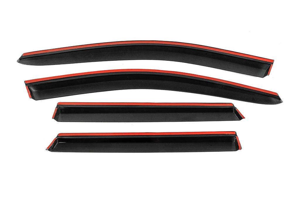 Ветровики с хромом Niken Luxury (4 шт) для Nissan Qashqai 2014-2021 гг