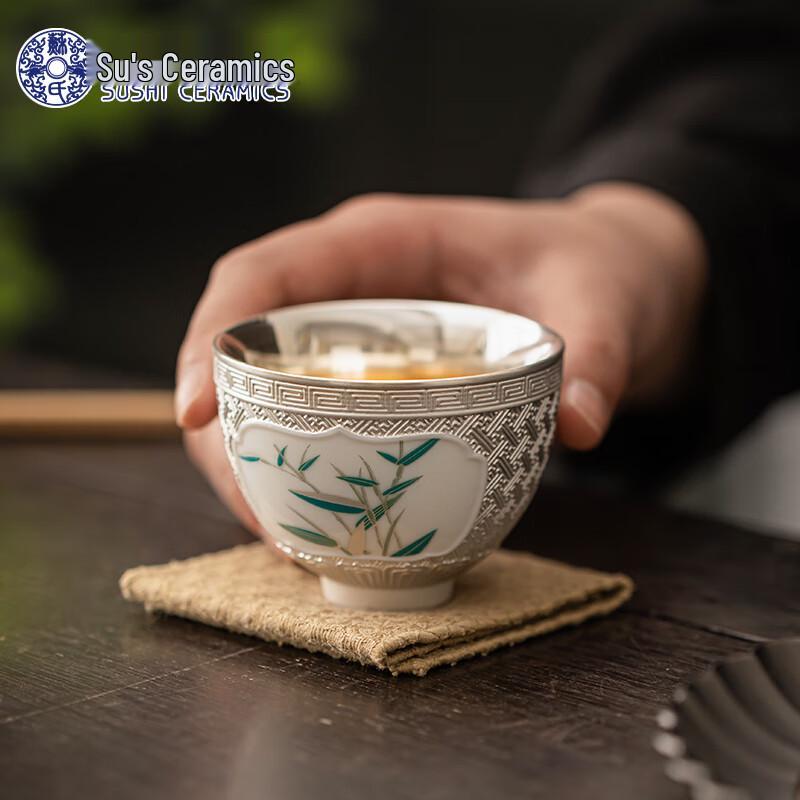 

Su s Ceramic Gilded Bamboo Master Teacup