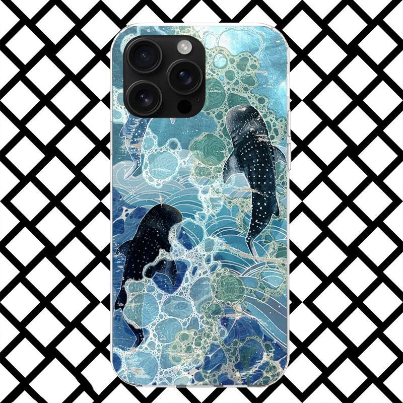 Ocean Whale Shark Phone Case for iPhone 17 Air 16 16E 15 14 Plus 13 Mini 12 11 Pro Max 7 8 + SE 2020 Soft Cover Fundas 17 Air 16