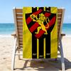 Sportverein Fußballwappen Aufdruck Strandtuch, Super Weiche Mikrofaser, Perfektes Geschenk Geburtstag, für Pool, Strand, Reisen, für Familie und Freunde