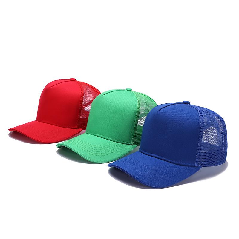 Mesh Summer Trucker Cap with Logo Embroidery - Perfect for Team Building and Baseball Events
