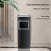 HUIHUADU Stainless Steel Square Trash Can and Ashtray Bin