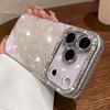 Lux Rhinestone Apple Pro Max Case - Heart Pattern, Full Lens Coverage