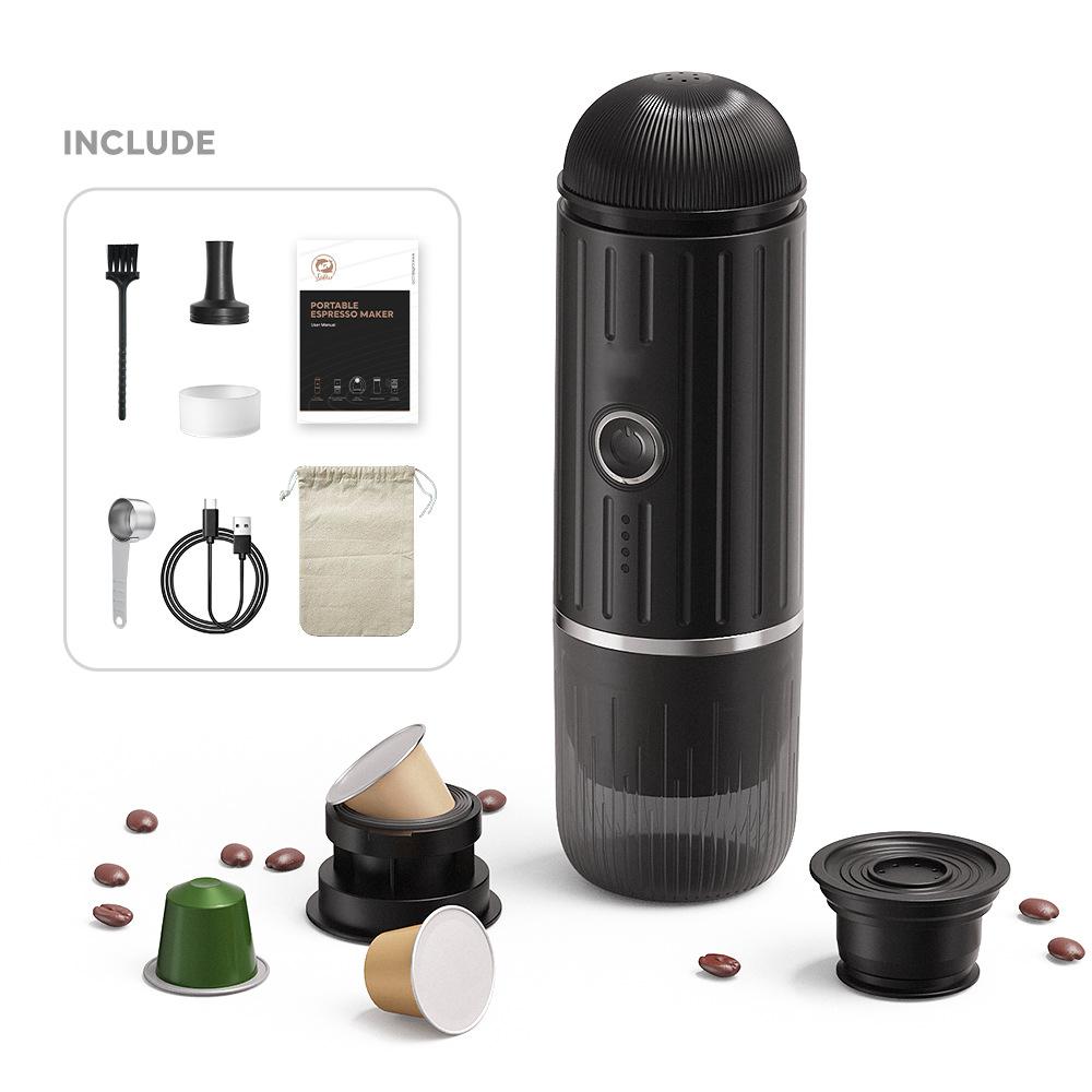 Wireless Portable Espresso Maker - Electric & Capsule Compatible for Outdoor & Car Use