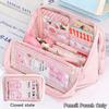 Large Capacity Transparent Pencil Case DIY Zipper Pen Bag 9 Layer Multi Function Students Stationery Storage Bag School Supplies