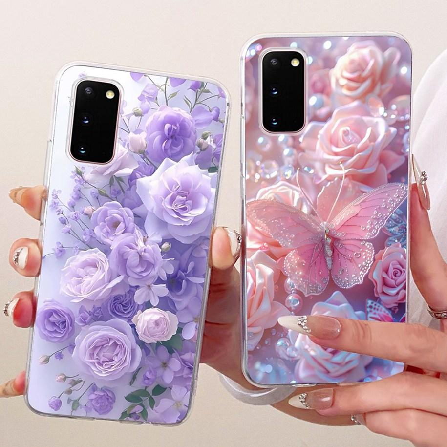 For Samsung Galaxy S20 Plus Case Fashion Butterfly Flower Soft Clear Silicone Back Phone Cover For Samsung S20 Ultra S 20 Bumper