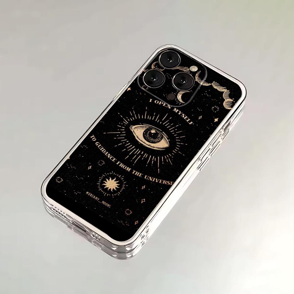 Witches Moon Tarot Mystery Phone Case For iPhone 16,15,14,13,12,11 Plus,Pro,Max,XR,XS,X,7,8 SE,Mini Transparent Silicone Soft