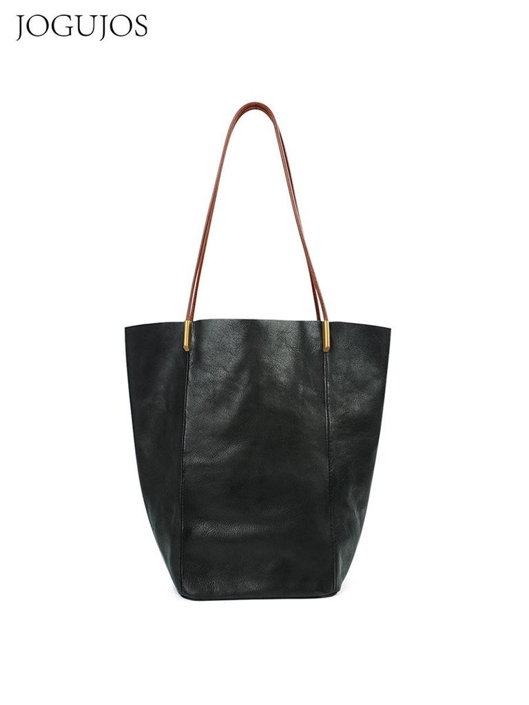 Genuine Leather Large Capacity Tote Bag for Women - High-End Commuter Shoulder Bag