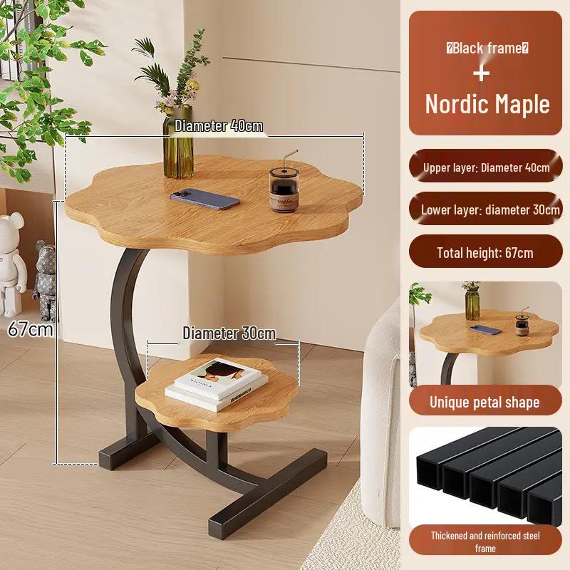 Multi-Functional Movable Coffee Table: Bedroom Bedside, Living Room Sofa Side, or Corner Cabinet Table