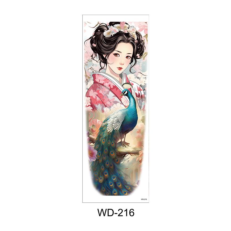 Long Flower Full Arm Waterproof Temporary Tattoo Stickers