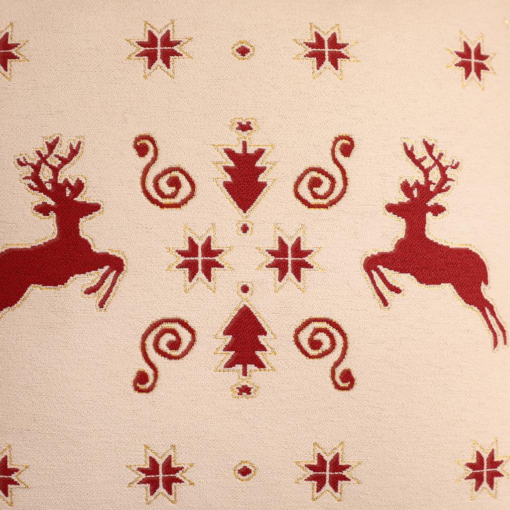 Jacquard Linen Throw Pillow Cover with Christmas Tree and Snowflake Design for Winter Holiday Decor in Farmhouse Living Room Sofa