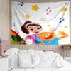 Ms.-Rachel Print Tapestry, Backdrop, Easy Setup, Ideal for Bedroom, Office & Living Room, with Aesthetic Wall Hanging Decor.