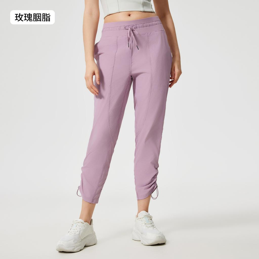 Spring and Summer Casual Sweatpants Women's Ice-feeling Quick-drying Breathable Running Fitness Pants Two Wear Leggings Straight Pants SS