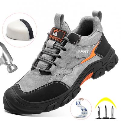 Sicherheitsschuhe für Herren, Sicherheitsstiefel mit Zehenschutz aus Kunststoff, modisch, leicht, bequem, Arbeits-Sneaker, pannensicher, unzerstörbar