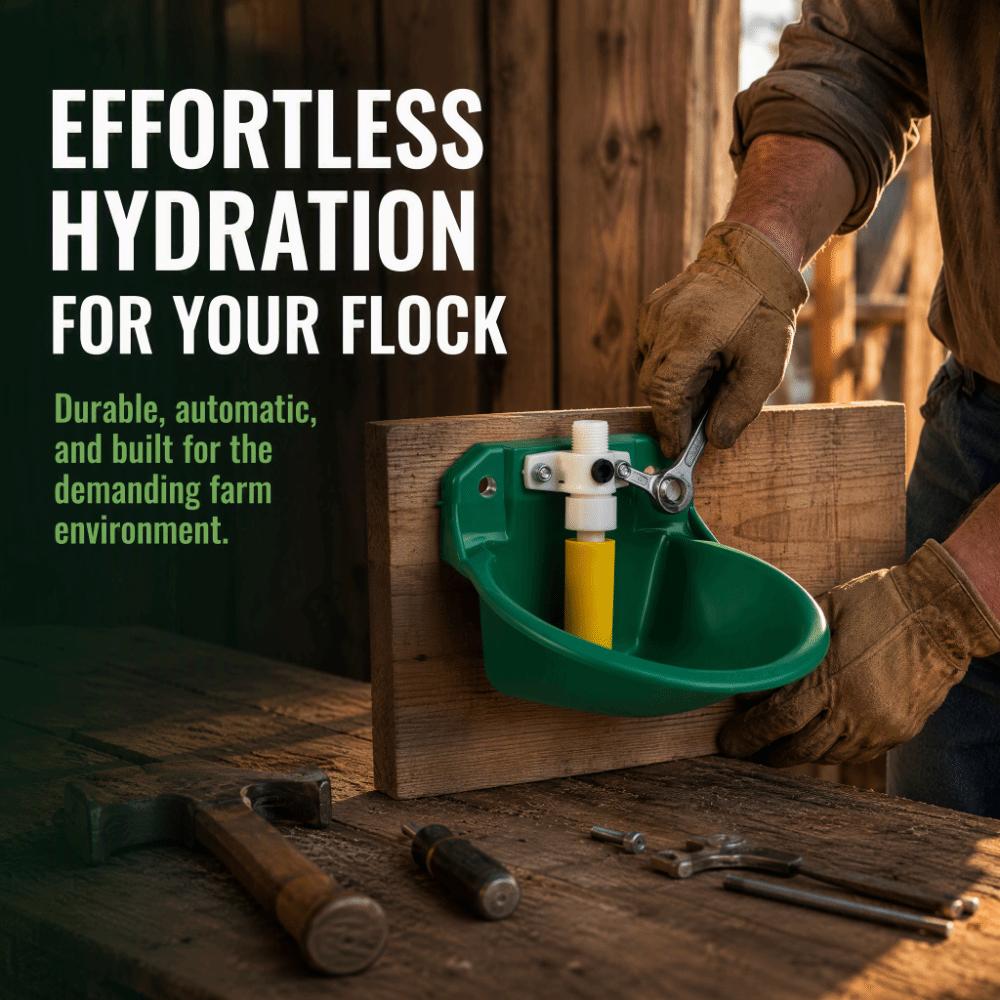 Plastic Livestock Drinker Float Control Water Trough Auto Drinker Sheep Waterer  Barn Equipment