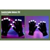 LED Gloves 7 Colors Glowing for Game Light Show Concert Halloween Costume