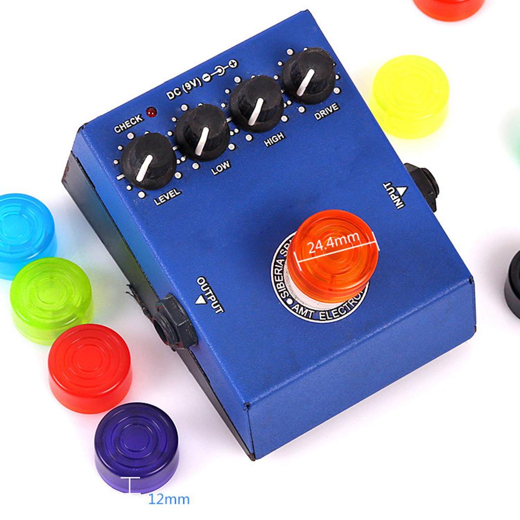 Guitar Effect Pedal Footswitch Toppers Effect Foot Nail Caps Pedal Protection Cap Colorful