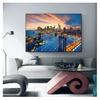 New York City Brooklyn Bridge Manhattan Sonnenuntergang Poster Wandkunst Malerei skandinavische nordische Wohnzimmer Home Dekoration Drucke