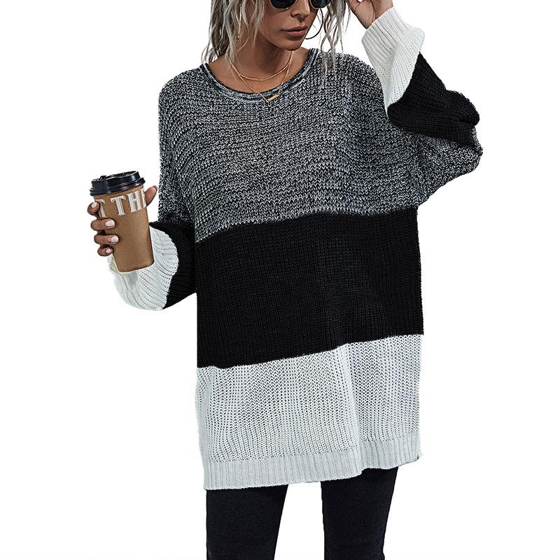 Women's Sweater, Striped, Color-Block for Fall and Winter