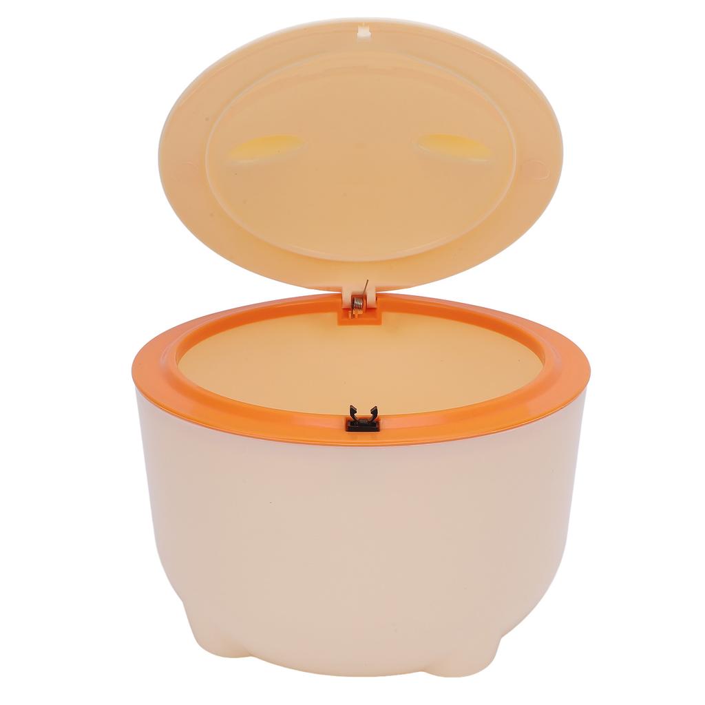 Cat Litter Trash Can with Press Type Lid PP Enclosed Design Compact Multipurpose Cat Waste Trash Can for Household