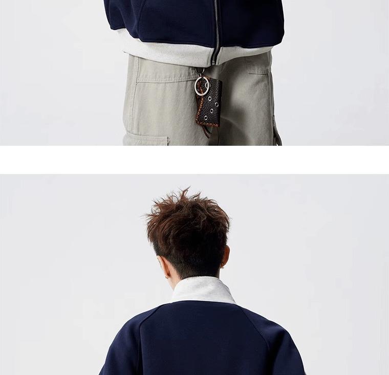 Herr Höst Patchwork Sportjacka - Mångsidiga High Street Punk Randiga Baseball Ytterkläder