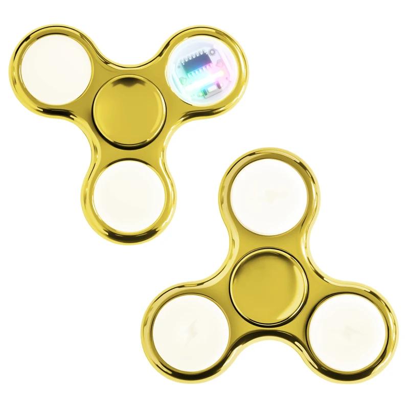 Led Fidget Spinner Rainbow Glowing Hand Spinner Edc Focus Stress Relief Toy Anxiety Relief Fingertip Gyro Toy For For Kids Adult