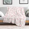 Leopard Print Pink and White Throw Blanket Spring Fall Cozy Throw Blanket for Couch