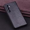 100% Echtes Leder Magnetische Klapphülle für Samsung Galaxy S24 S25 S24+ S25+ Plus Ultra Krokodil Rückseite Vollabdeckung