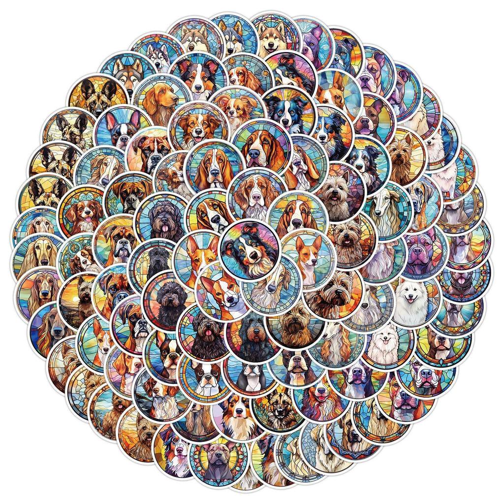 50PCS Cute Cartoon Puppy Stickers: Waterproof Decorative Decals for Phone, Tablet, Laptop, and Refrigerator