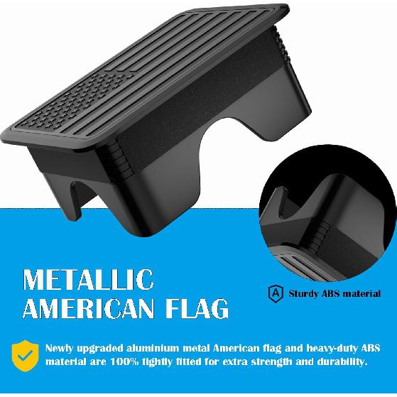 Ram 1500 American Flag Stake Pocket Covers, Rear Truck Bed Rail Stake Pocket Cover Compatible with      2024 2025 Dodge Ram 1500 2500 Accessories(Set