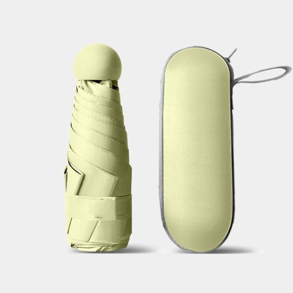 

Маленький карманный зонт от солнца, складной зонт от дождя, портативный капсульный зонт жёлтый