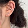 Sterling Silver Smiling Star Stud Earrings for Women – Korean Style, Elegant, Simple, and Cute.