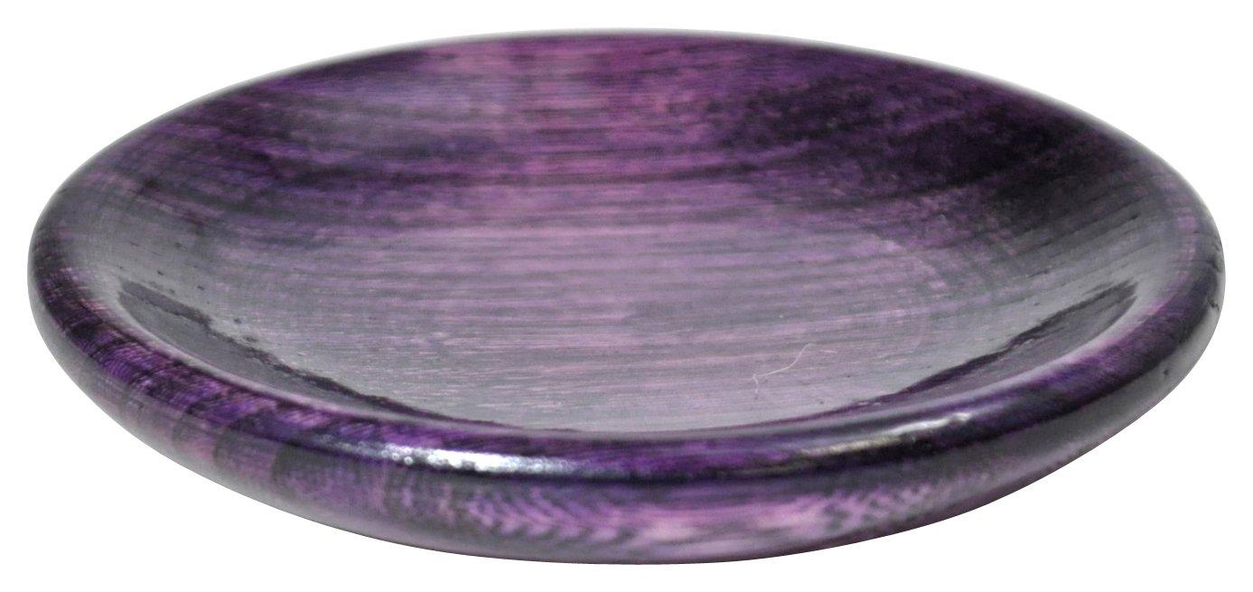 

Yamanaka Lacquerware Kashoan Wooden Small Plate with Stopper, 3.5cm (Gift Boxed), Colorful Purple, SS-156