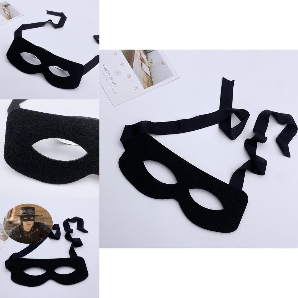 Halloween Costume Mask Eyepatch Black Fabric Cosplay Prop For Kids And Adults
