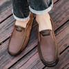 Pantofi Casual din Piele Mărime Mare pentru Bărbați Pantofi din Piele cu Talpă Moale pentru Conducere Leneșă Acoperire Picior Piele Naturală Mocasini pentru Tată