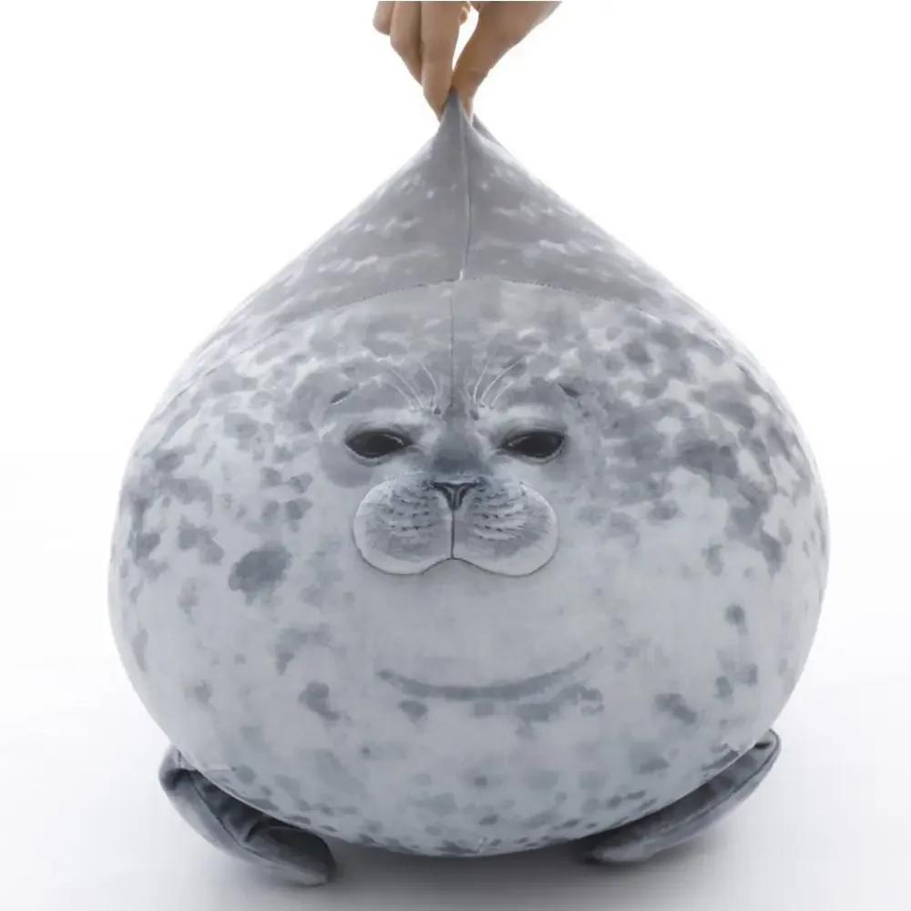 Popular 20-60cm Giant Seal Lifelike Grey Sea Lion Aquatic Animal Plush Plush-Filled Figure POPULAR INS Plushie Present