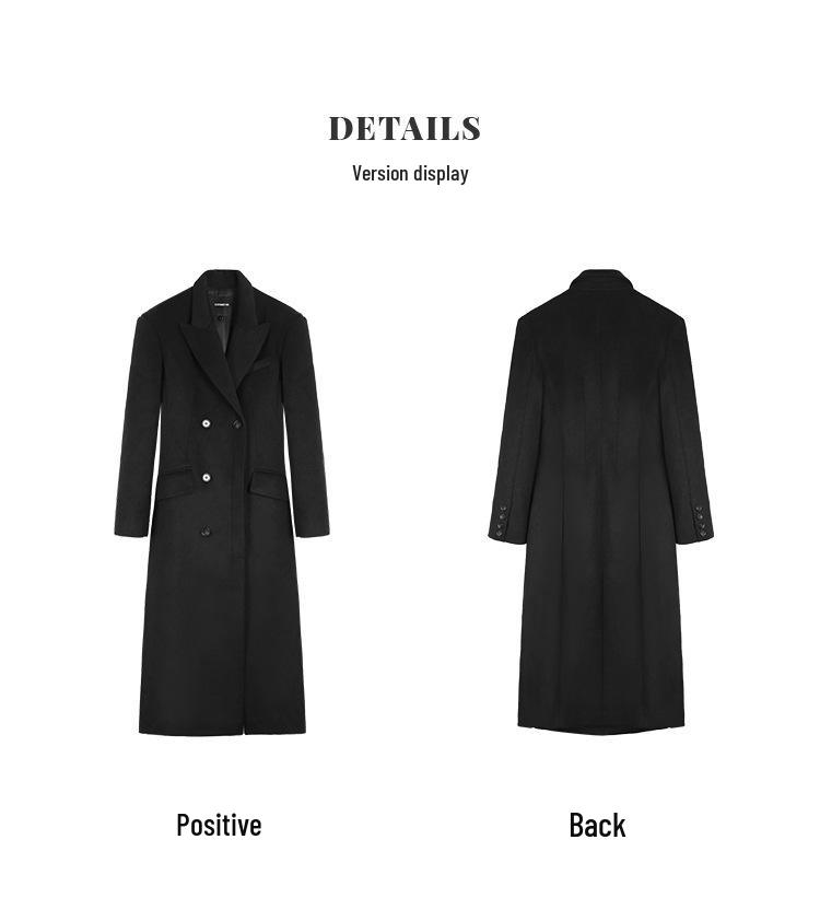 Women's Elegant White Wool Coat - Slimming High-End Winter 2024 Down Liner