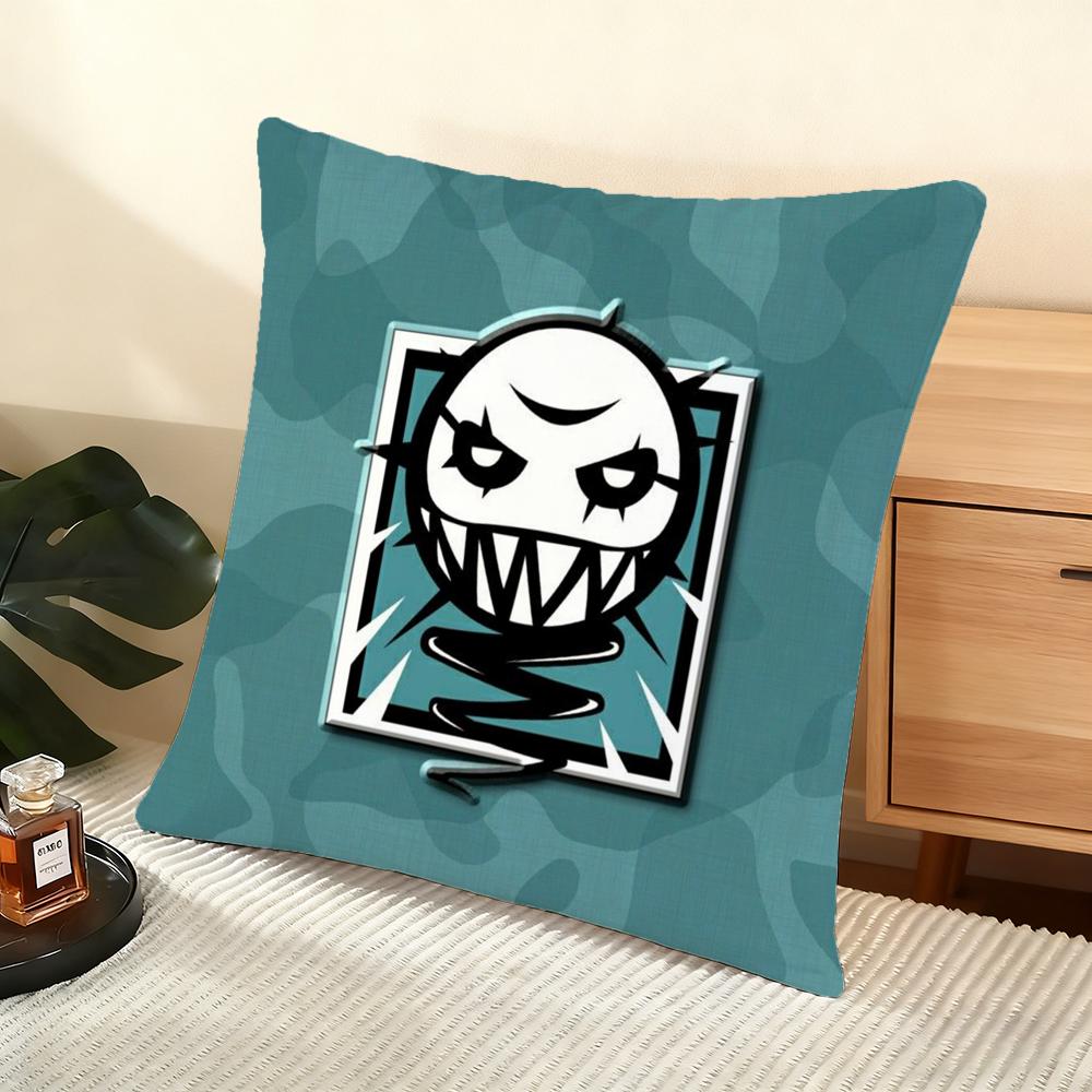 R-Rainbow Six S-Siege Cushion Cover Soft Short Plush Pillow Cover Smooth Cozy Texture Aesthetic Cushion Case Home Decor
