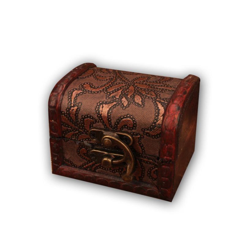 Vintage Wooden Storage Box with Lock, Retro Jewelry Keepsake Organizer for Wedding Candy, Jewelry , Trinkets,Trinkets,