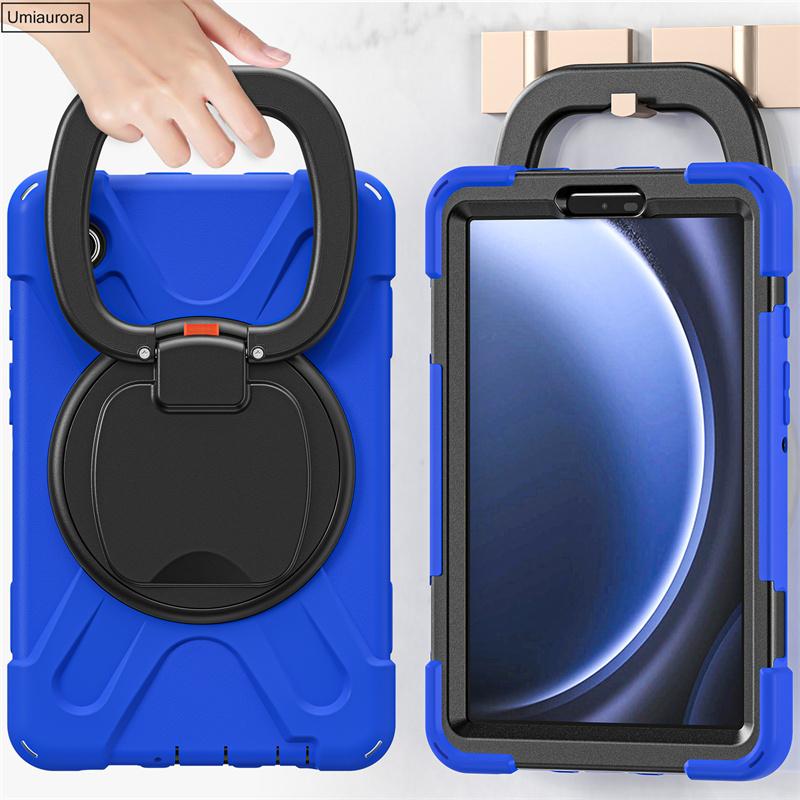 For Samsung Tab A7 A8 A9 A11 Plus SM-X230 X210 X200 T220 S6 Lite 10.4" Shockproof Tablet Case Pull Ring Stand Strap Rugged Funda