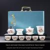 Luxury Jade White Porcelain Kung Fu Tea Set for Home or Office