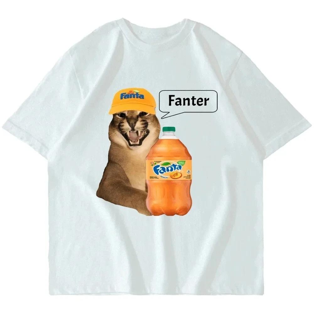 Funny Big Floppa Cat Meme Fanter Print Casual Short Sleeve Women T-Shirt for Spring Summer Round Neck Women s Clothing S