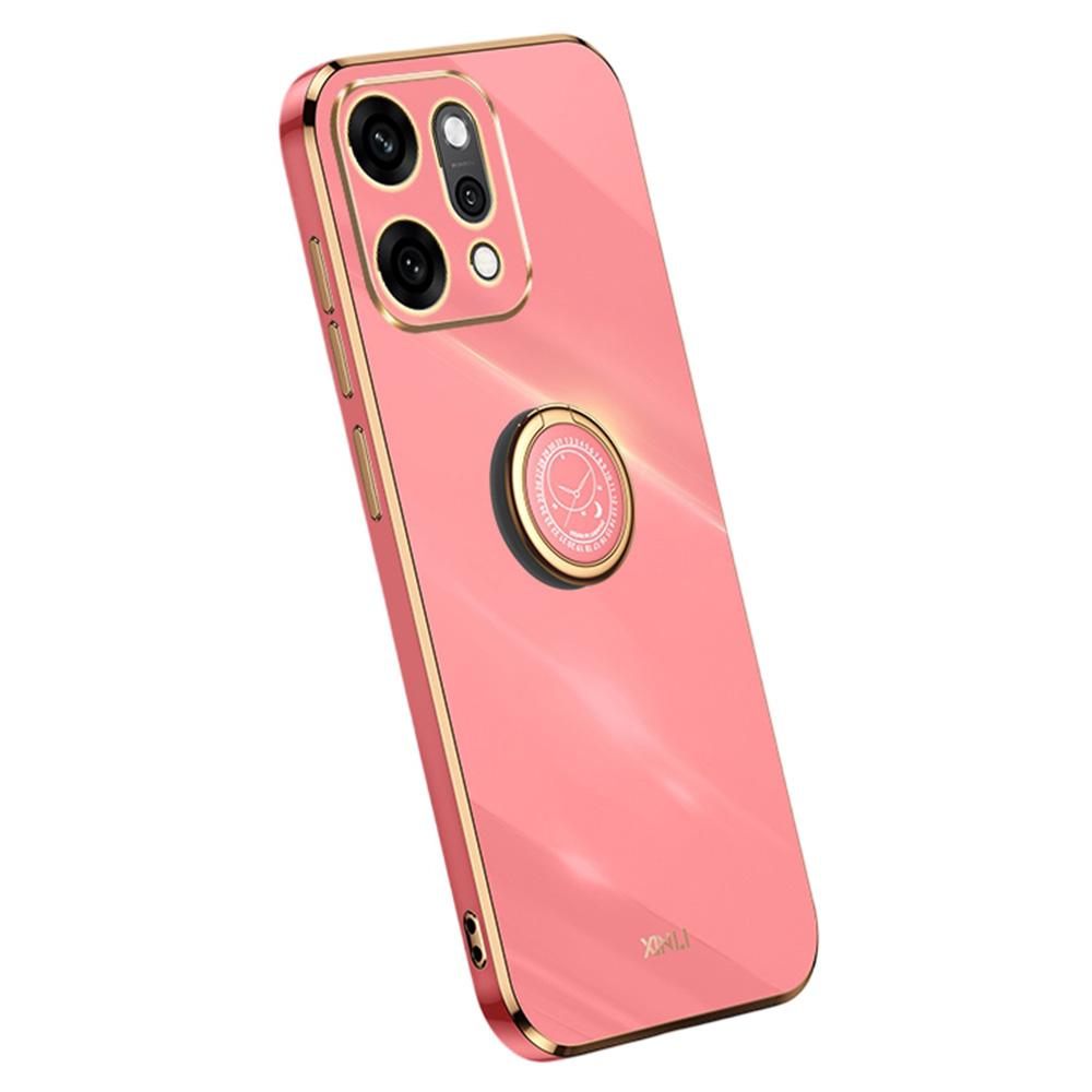 

XINLI For Oppo Reno14 Pro 5G (Global) Case Ring Kickstand Electroplating TPU Phone Cover Red