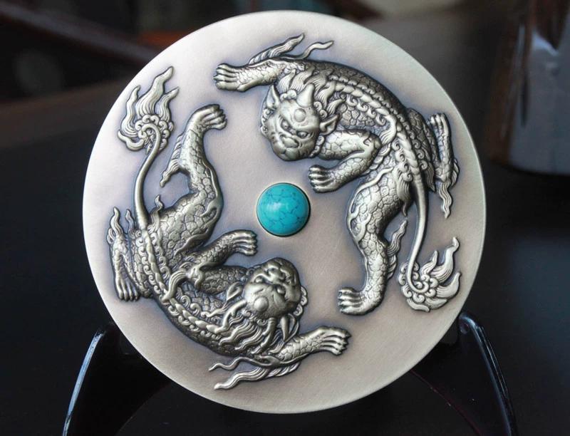 Exquisite Vintage Pure Copper Bronze Commemorative Medallion