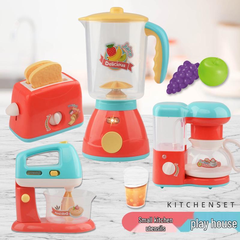 Set de Joc cu Aparate Educative pentru Copii: Storcător, Blender, Mașină de Pâine cu Sunet și Lumină