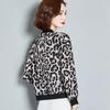 Damen Dünne Jacke Kurze Leopardenmuster Freizeitjacke Bürojacke