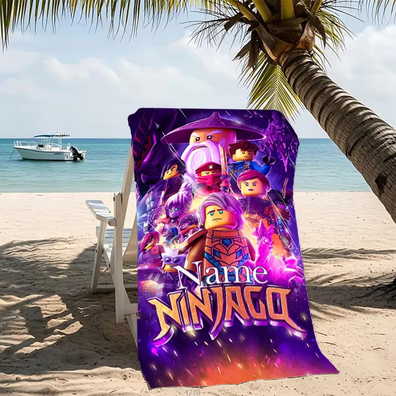 Customizable personalized beach towels Lego Ninjago themed designs.Suitable for the beach, yoga, sports;ideal as beach accessories