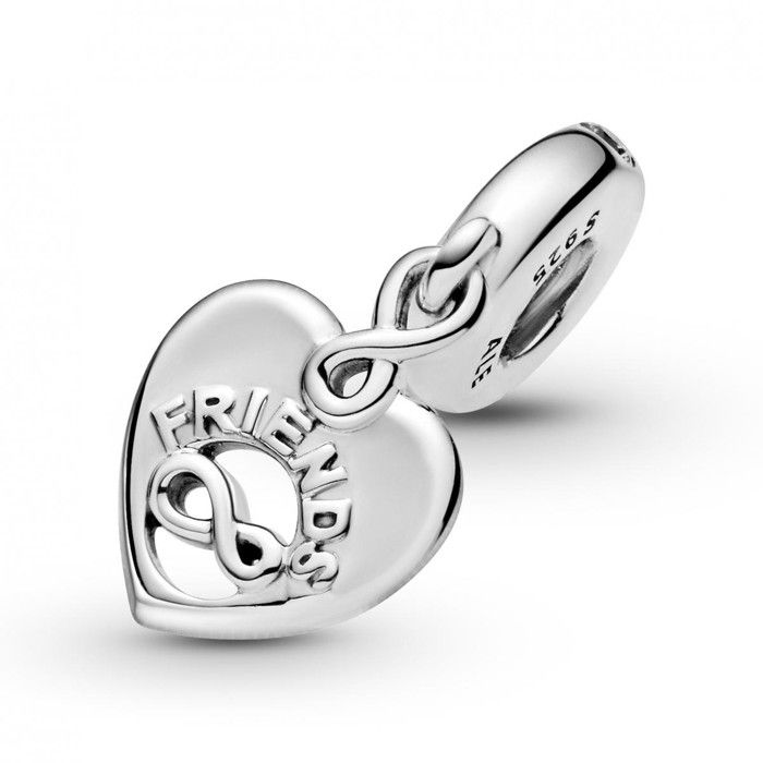 Charm pendentif - Pandora - Coeur - Argent 925 - Amis - Infini