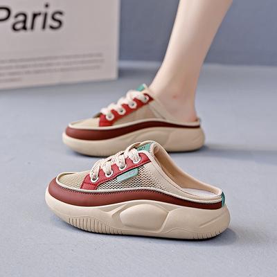 Popular Lightweight Thick Soled Breathable Half Slippers, Suitable for Casual Wear In , One Foot Cool Slippers for Women