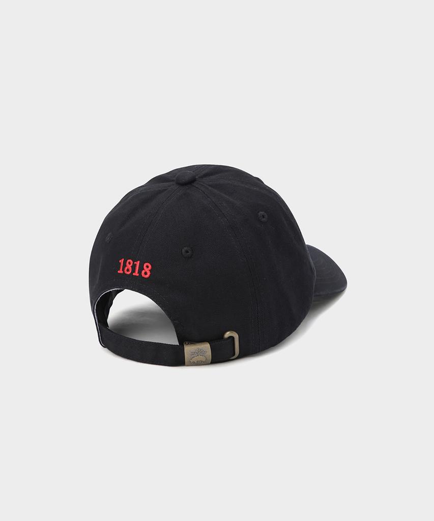 BROOKS BROTHERS [Unisex] Cotton Logo Baseball Cap (Black) (Bbacmm7318Uef)
